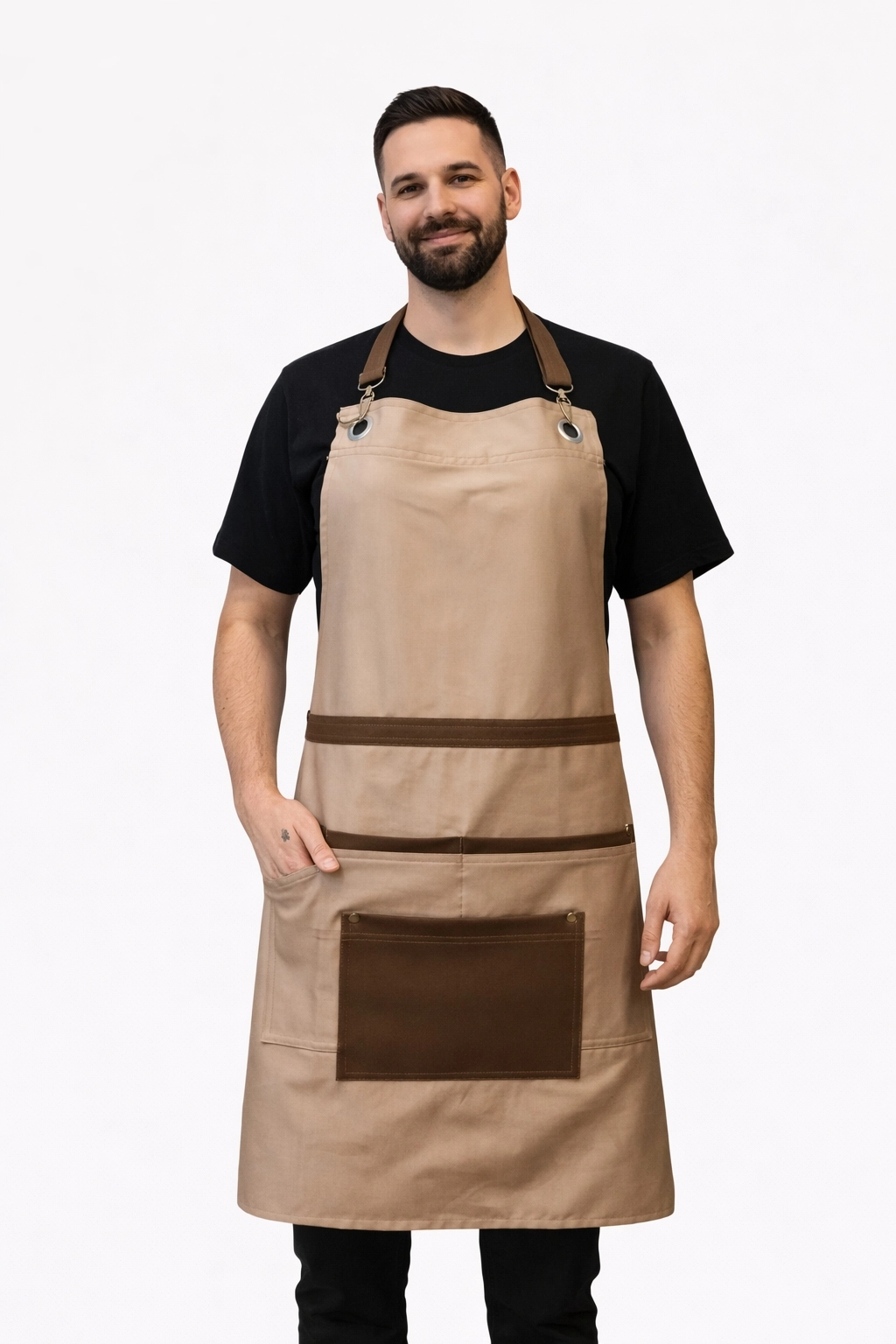 Deri Detaylı Renkli Trend Önlük