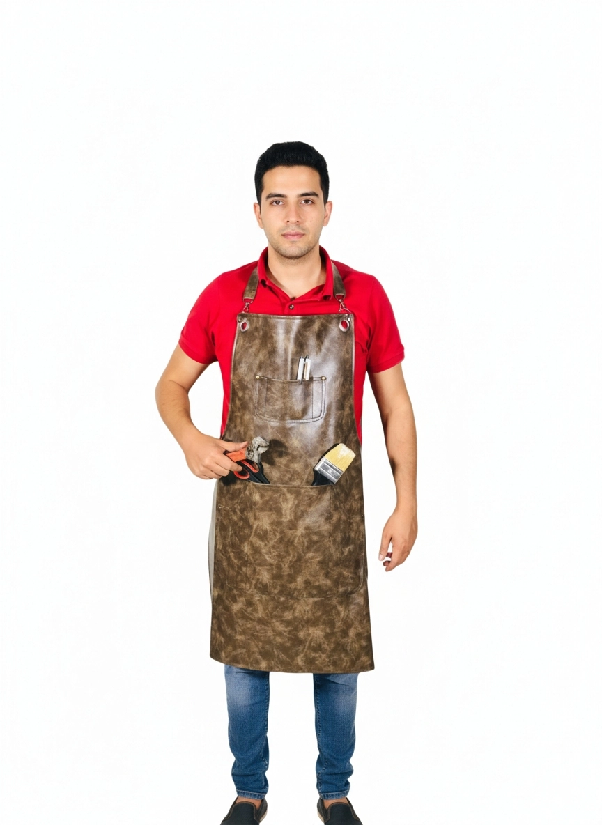 Kasap Önlüğü Deri Leke Tutmaz Askılı Önlük Restoran Önlükleri 