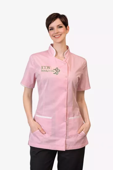 Pembe Üniforma (Beyaz Biyeli)