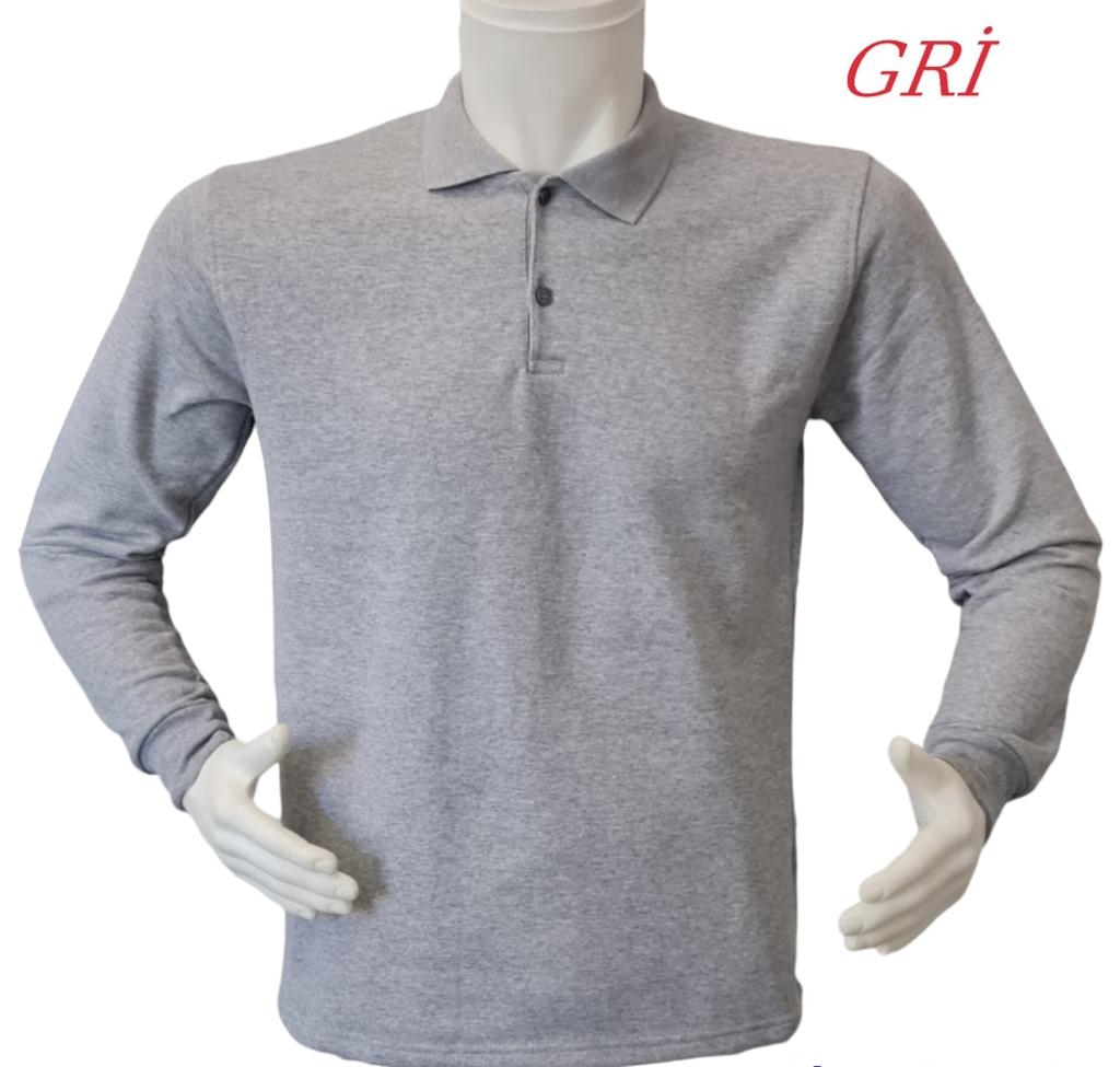 Polo Yaka Uzun Kollu T-Shirt