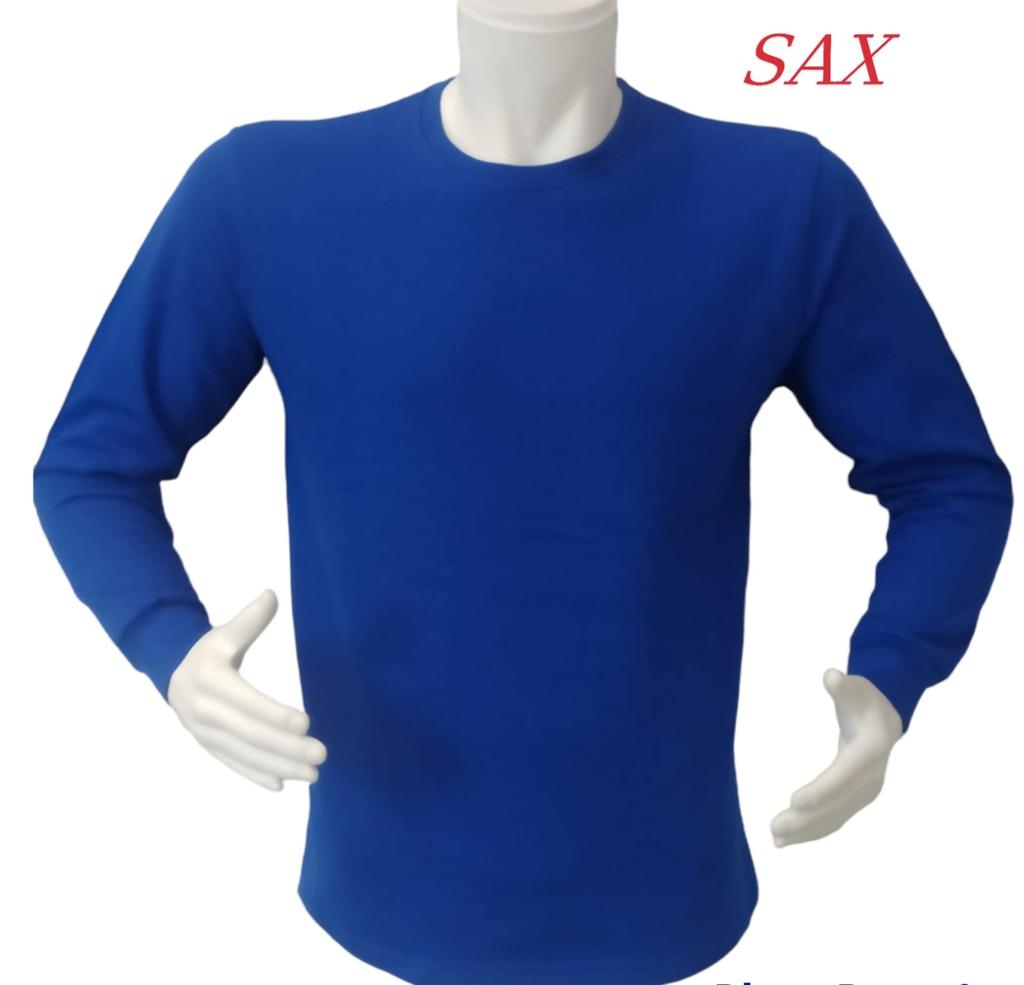 Sıfır Yaka Uzun Kollu T-Shirt